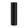 thumbnail image 2 of Prepac 64" 4-Sided CD DVD Spinning Media Storage Tower in Black, 2 of 3