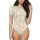 thumbnail image 1 of Balery Plant Body de cuello redondo de manga corta para mujer Tops de manga corta Tops básicos-Medium, 1 of 7