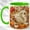 Green, variant on Swan Harvest Coffee Mug, Autumn Bird Mug, Ceramic 11 oz
