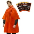 thumbnail image 1 of czcpp-4 Pack Emergency Ponchos with Thickened Mylar Blanket Lining, Windproof, Waterproof, and Thermal Orange Survival Ponchos - Perfect for Outdoor Rescue, Family Camping Gear, Car Emergency Kits,, 1 of 4