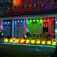 thumbnail image 6 of BNNG Solar Halloween Pumpkin LED Lights, Set of 5 Big Pumpkin Stake Lights Orange Jack-O-Lantern Pumpkins Swaying Light for Outdoor Halloween Pathway Yard Garden Decoration, 6 of 9