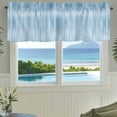 thumbnail image 3 of Valance for Windows,Gradient Blue Gray Texture Valances Curtain Rod Pocket Valance for Kitchen Bedroom Living Room Bathroom,Aesthetic Minimalist Art Short Curtains Window Treatment 54x18in, 3 of 9