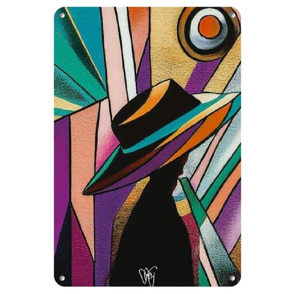 Frameless Iron  Wall Art, 8x12 inches - Vibrant Abstract Painting for Home Decor