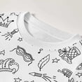 thumbnail image 4 of Byoo Toddler Boy Sleepwear Set Mardi Gras DIY Hand Painted Crew Neck Long Sleeve Top Trousers Clothing Set Soft Outfit for Kids, 4 of 5