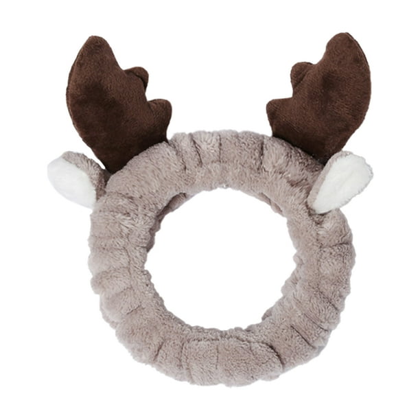 Qarigey Diadema de tela para mujer, banda para el pelo con forma de Animal bonito, reemplazo de Color sólido a la moda, diadema para de Accesorio para el cabello Café