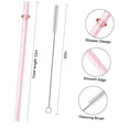 thumbnail image 4 of Bybiment 12Pcs Plastic Straws, 11 Inch Long Hard Cup Drinking Straw with Cleaning - Blue, 4 of 7