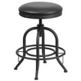 thumbnail image 1 of 24'' Counter Height Stool with Swivel Lift Black Leather Seat, 1 of 9