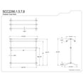 thumbnail image 2 of Kingston Brass SCC2297 30.13 in. Edenscape Freestanding Towel Rack, Brushed Brass, 2 of 2