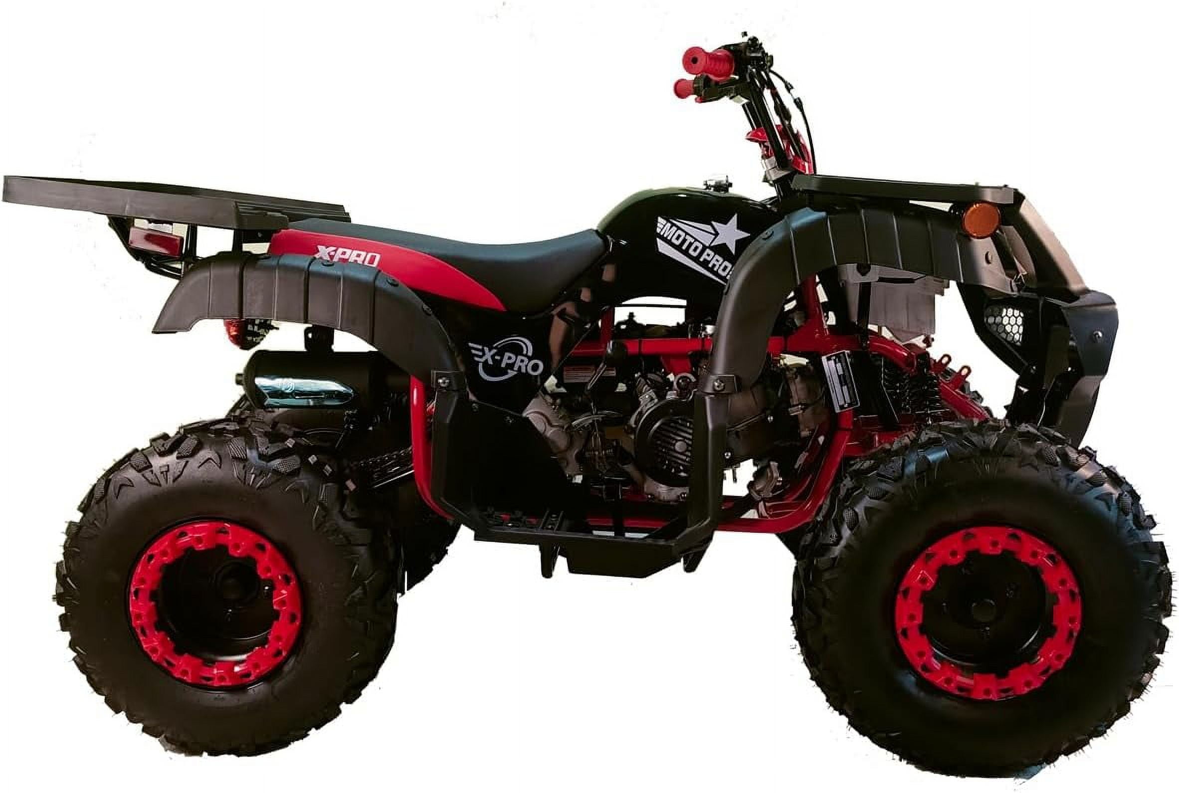 X-Pro 200 ATV Quad Full Size 4 Wheeler Utility Adult ATV, Automatic Transmission Reverse Big Wheel