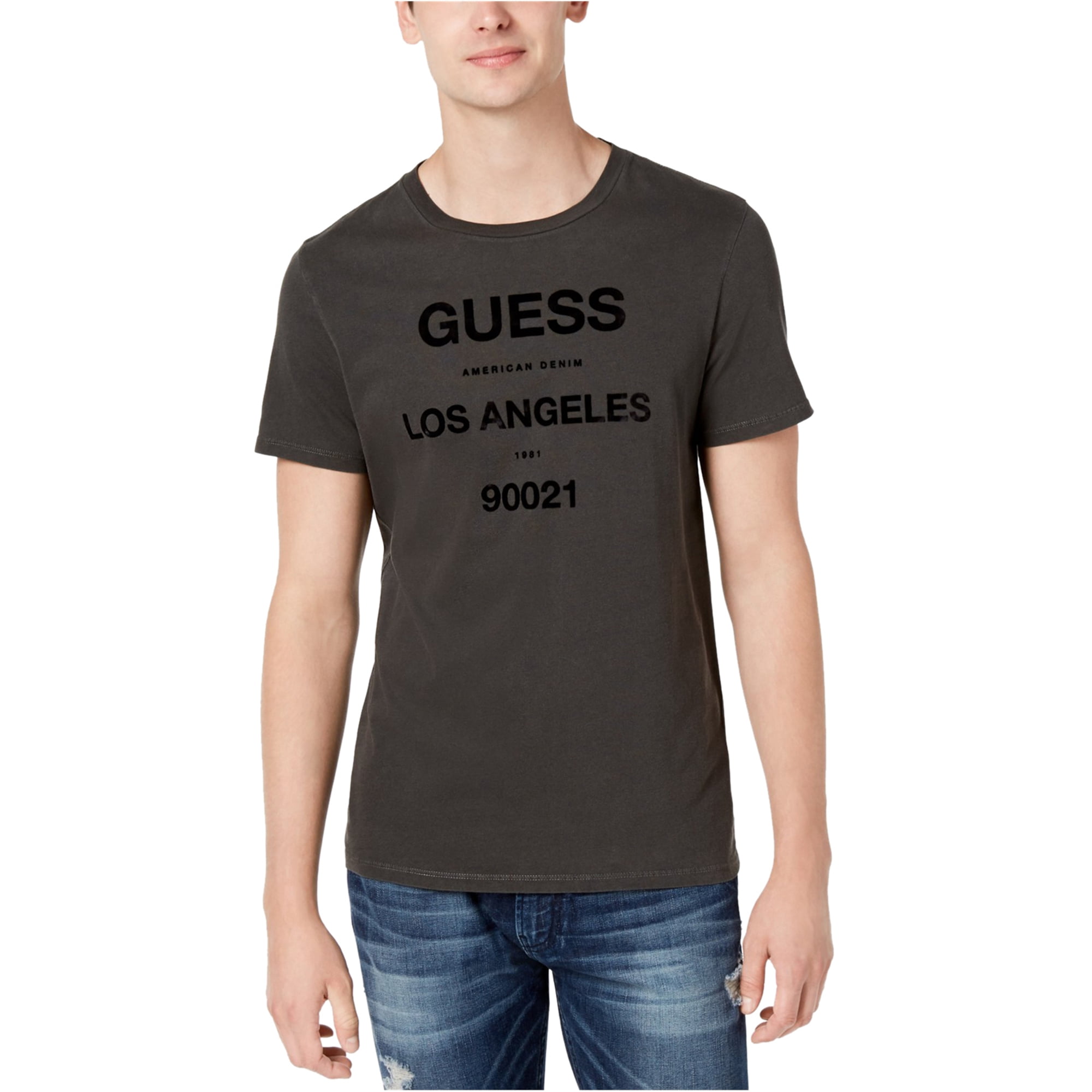 GUESS - Guess Mens La Crew Logo Embellished T-Shirt - Walmart.com ...