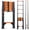 Black and orange, variant on 20.3 FT Heavy Duty Telescoping Ladder, 330lbs Capacity with Stabilizer Bar, Wheels & Top Hooks | Multi-Purpose Collapsible Ladder for Home, Construction and Outdoor Use