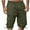 Army Green, variant on Erwazi Men's Cargo Shorts Elastic Waistband Relaxed Fit Summer Casual Drawstring Hem Work Shorts Outdoor Multi-Pocket Short