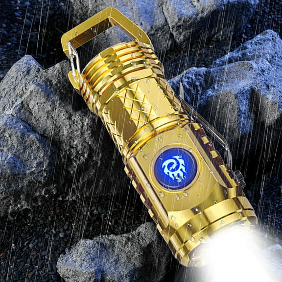 Weloille Mini LED Flashlight Rechargeable, Small Flashlights Powerful, Magnetic Flashlight for Camping, Hiking, Emergency