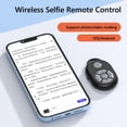 thumbnail image 3 of Página del teléfono que gira el obturador de la cámara Selfie Controller compatible con Bluetooth (negro), 3 of 8