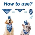 thumbnail image 4 of Dog Birthday Party Supplies Set, Dog Girl Boy Birthday Bandanas Set with Dog Birthday Hat, Scarf, Birthday Banner, and Balloons, Puppy Dog Pals Birthday Party Decorations Blue, 4 of 5