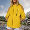 thumbnail image 2 of GEWSEY Womens Winter Snow Jacket Mountain Hiking Jacket Windbreaker Rain Coat Plus Size Outdoor Jacket Fleece Lined Down Coat (Yellow, M), 2 of 5
