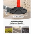 thumbnail image 3 of KFFKFF 3 Pack Traffic Delineator Posts, 34 in Safety Cones with Weighted Base, Reflective Strips and Chain, Durable Posts for Construction Sites, Parking Areas, and Crowd Management, Red, 3 of 9