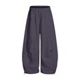 thumbnail image 4 of HIPYLO Teen Oversized Wide Leg Pants with High Waistband Tween Sweatpants for Girls in Flowy Fabric Girls Pants, 4 of 6