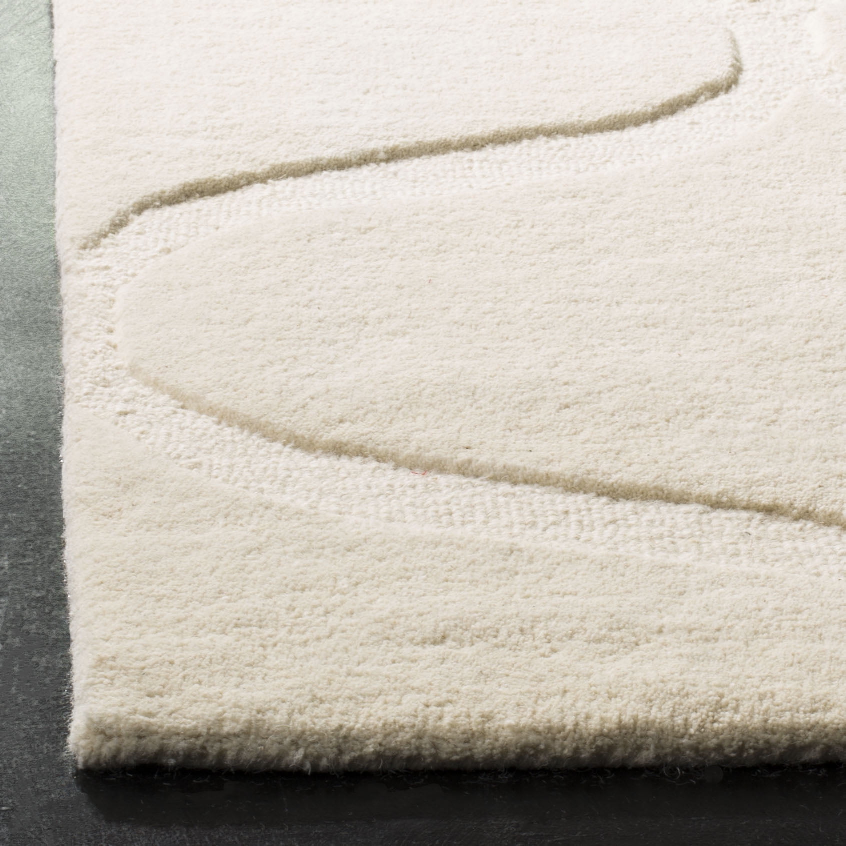 SAFAVIEH Cambridge Jared Geometric Wool Runner Rug, Ivory, 2'6" x 8'