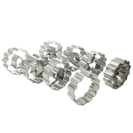 

SANWOOD Biscuit Molds 8Pcs Multipurpose Quick Release Unique Christmas Heart Star Biscuit Cutters