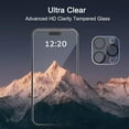 thumbnail image 7 of [2+2Pack]For iphone 15 Pro Screen Protector with Camera Lens Protector,Sensor Protection,Dynamic Island Compatible,Case Friendly Tempered Glass Film[9H Hardness]designed for 15 Pro(6.1 Inch), 7 of 7