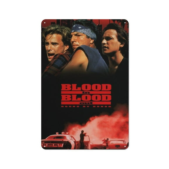 Blood in Blood Out Hanging Picture Tin Hanging Picture Wall Poster Metal Painting Creativity Poster Home Decor Painting Anime Goods Gift 30x20cm