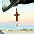 thumbnail image 4 of CMrtew Daily Verse Car Charm 'I Am With You' Rearview Mirror Ornament, Inspirational Verse Hanging Decor for Vehicles ( Car Accessories Gift), 4 of 7