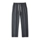 thumbnail image 3 of Pantalones largos para hombre, deportivos, informales, lisos, con cintura elástica y cordón ajustable, de pierna ancha, rectos y cilíndricos, de poliéster., 3 of 4