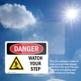 thumbnail image 6 of (2 Pack) Watch Your Step OSHA Danger Sign 24 Inch X 18 Inch Vinyl Label Decal Sticker Weather Resistant, UV Protected for Workplace, Business, and Construction Site, Made in the USA, 6 of 7