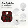 thumbnail image 4 of KLL Rose Pattern Shorts Women,Athletic Shorts High Waisted Running Shorts Pocket Sporty Short Gym Elastic Workout Shorts-X-Large, 4 of 7