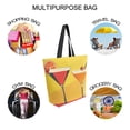 thumbnail image 7 of FORMRS Womens Canvas Tote Bag with Zipper Inner Pocket Shoulder Handbag, Orange Cocktails, 7 of 7