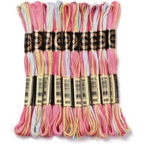 10 Skeins 80m 0.5mm 6-Ply Polyester Embroidery Floss Cross Stitch Threads Segment Thread Home Sewing Supplies for Sewing Machine and Hand Sewing Dyed All Purpose Sewing