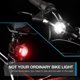 thumbnail image 3 of Luces para bicicleta 2 uds, luz para bicicleta recargable por USB, faro delantero superbrillante, luz LED para bicicleta, luz trasera para bicicleta, juego de luces delanteras Ormromra LL-0237, 3 of 4