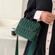thumbnail image 2 of Bolso bandolera de piel sintética para mujer, bandolera de hilo con solapa para mujer (verde) Likrtyny Para estrenar, 2 of 9