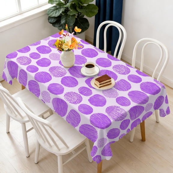 Rectangular Tablecloth 60x84 Inch – Waterproof Polyester Printed Table Cover, Wrinkle Resistant, Washable for Kitchen & Dining, Colorful Geometry Fluid Print