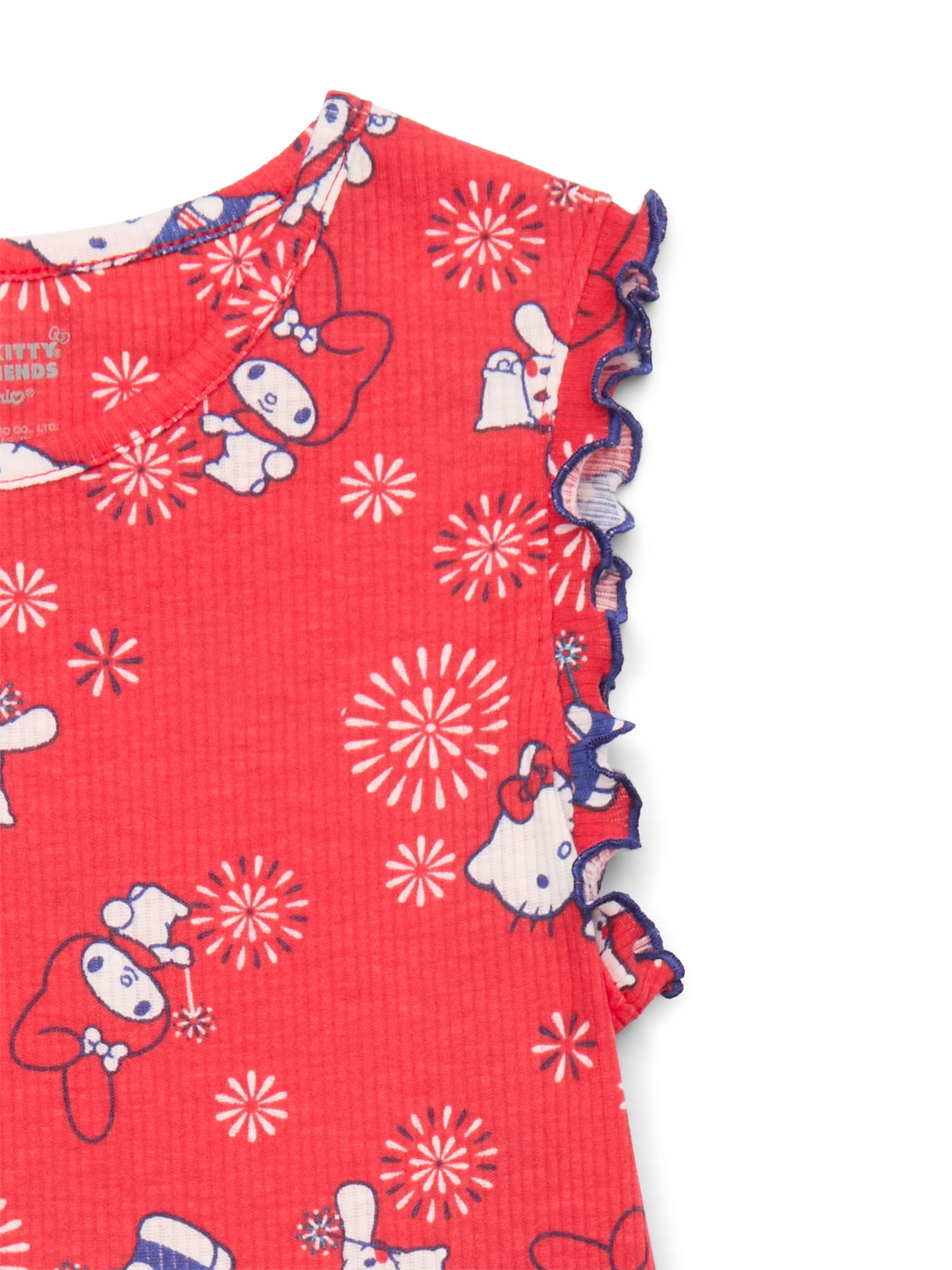 Hello Kitty & Friends Girls Printed Tank Tulle Overlay Dress, Sizes 4-12