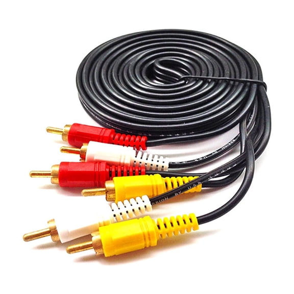 3RCA to 3RCA Cable Composite Wire Cord for Connecting DVDs Players to HDTVs and More