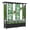 Black, variant on Bstjewey 74"H x 44"W x 17"D Black Weatherproof Metal Raised Garden Kit with Wheels
