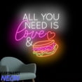 thumbnail image 2 of Handmadetneonsign All You Need Is Love Neon Sign, Sandwiches Wal Art, Sandwich Store Wall Decor 041777, 2 of 5