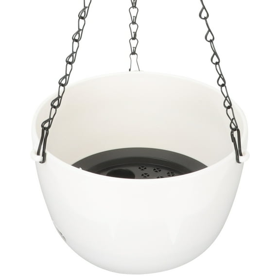 SOPOTUTU White Hanging Planter with Drainage Hole for Indoor and Outdoor Plants, Flower Pot for Decoration