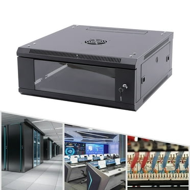 4U 24" Deep Wall Mount Network Server Rack Data Cabinet Enclosure Glass Front