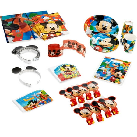 Mickey Mouse Birthday  Party  Supplies  Pack for 8 Walmart  com