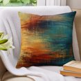 thumbnail image 3 of Blue Teal Orange Pillow Covers 24x24 Set of 2, Vintage Farmhouse Abstract Ombre Art Throw Pillow Covers Decorative Couch Cushion Cover, Microfiber Soft Square Pillowcases for Bedroom Living Room Sofa, 3 of 9