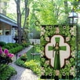 thumbnail image 4 of PHYHOO St Patricks Day Garden Flags for Outside Double Sided, Lucky AND Religious Cross Small Yard Decoration, Seasonal Spring Celebration Decor White, 4 of 6