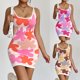 thumbnail image 2 of Nueva camiseta sin mangas ajustada sexy europea y americana jacquard cuello en U falda de punto sin mangas falda de tirantes de punto de longitud media, 2 of 3