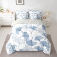 thumbnail image 2 of Homewish Cartoon Ginkgo Kids Bedding Comforter Set 7 Pieces, Blue Plant Botanical Full Bedding Set, Rustic Leaf Print Reversible Fitted Sheet Flat Sheet, Luxury Bedroom Decor, 2 of 7