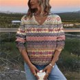 thumbnail image 2 of WRKEKC Sweatshirts for Women Everyday V-Neck Regular Sleeve Long Sleeve Pullover Winter Fleece Sweatshirt Casual Womens Top, 2 of 6