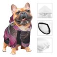 thumbnail image 3 of Zufioo Flower Bald Eagle Print Pet Hooded Sweatshirt, Suitable for Small Dogs Pet Hoodie Clothes-X-Small, 3 of 7