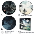 thumbnail image 3 of Designart "Exotic Palm Tree Landscape" Coastal Floater Framed Wall Decor, 3 of 5