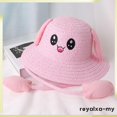 thumbnail image 3 of [ReyalxaMY] Sombrero De Paja De Conejito Gorras De Aleros Grandes Protección Solar Durable Lindo Pescador Sol Para El Aire Libre Accesorios De Disfraz De Primavera Conmutar A Las Mujeres, 3 of 4
